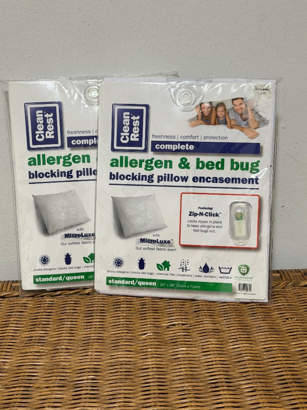 Clean Rest Pro Pillow Bed Bug Encasement. Set of 2